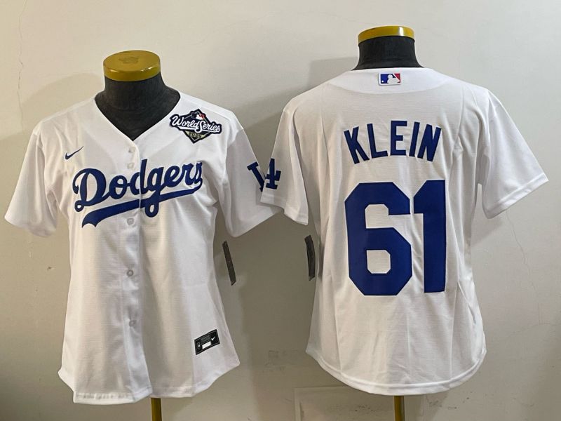 Women 2025 Nike Toronto Blue Jays #61 Klein White Game MLB Jersey 010->women mlb jersey->Women Jersey